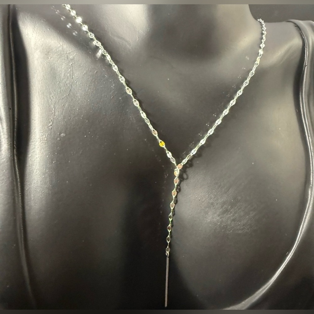 Sterling silver drop necklace 18 inches. New without tags - Picture 2 of 2